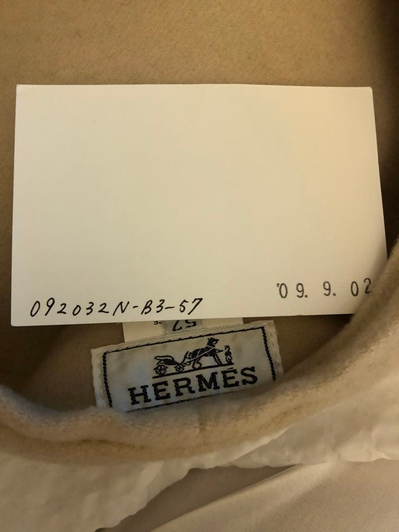 エルメス　ベレー帽　カシミア100% ベージュ