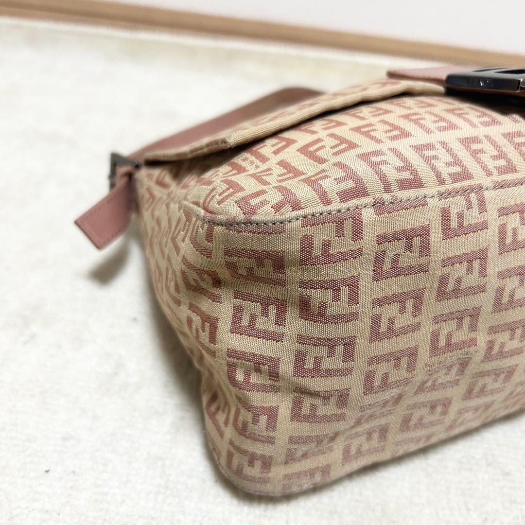 美品　フェンディ　マンマバケット　ワンショルダー　ショルダーバッグ　ズッカ柄