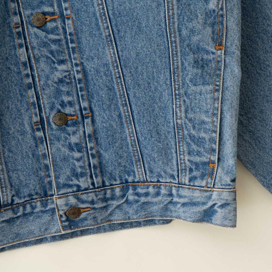 90s ルーニーチューンズ 刺繍デニムジャケット メンズ M相当
