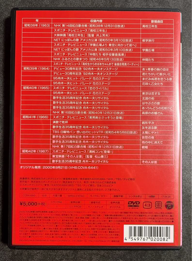 DVD 舟木一夫　青春の軌跡　I II Ⅲ 3点セット