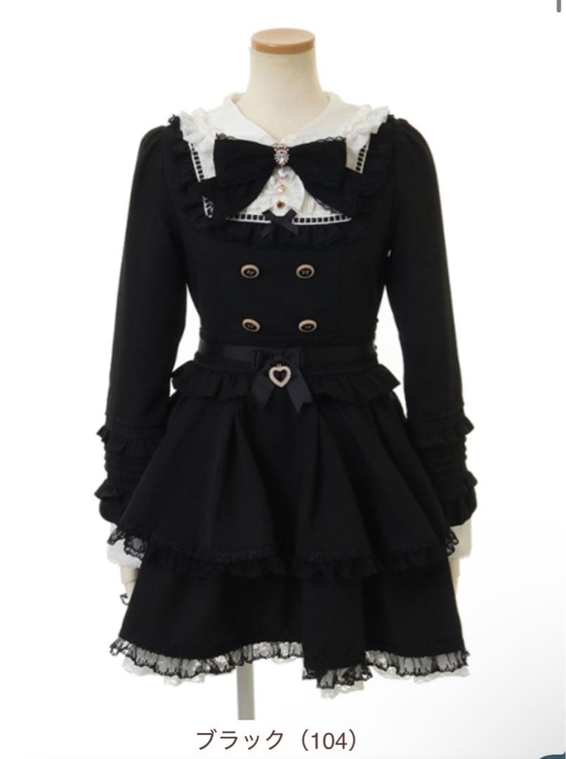 LIZLISA スピンドルヨークティアードワンピース