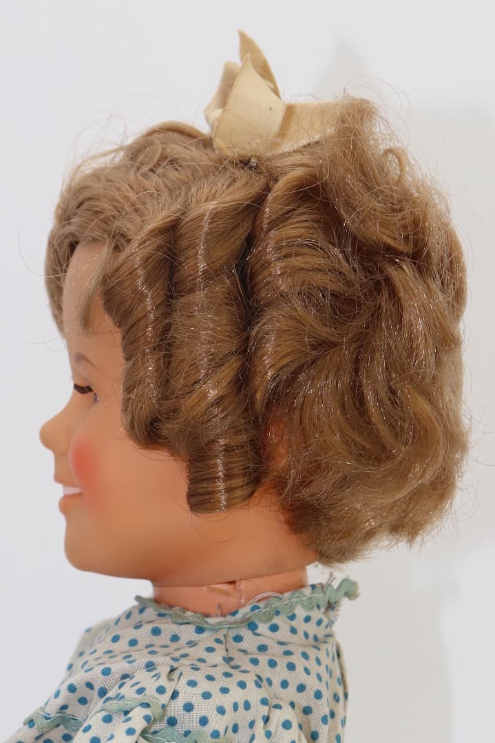 ビンテージ、シャーリー・テンプル人形 ポルカドットのドレス IDEAL