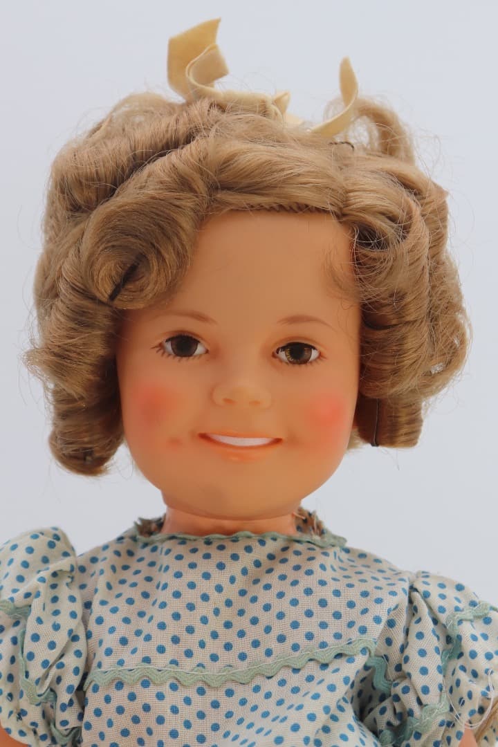 ビンテージ、シャーリー・テンプル人形 ポルカドットのドレス IDEAL