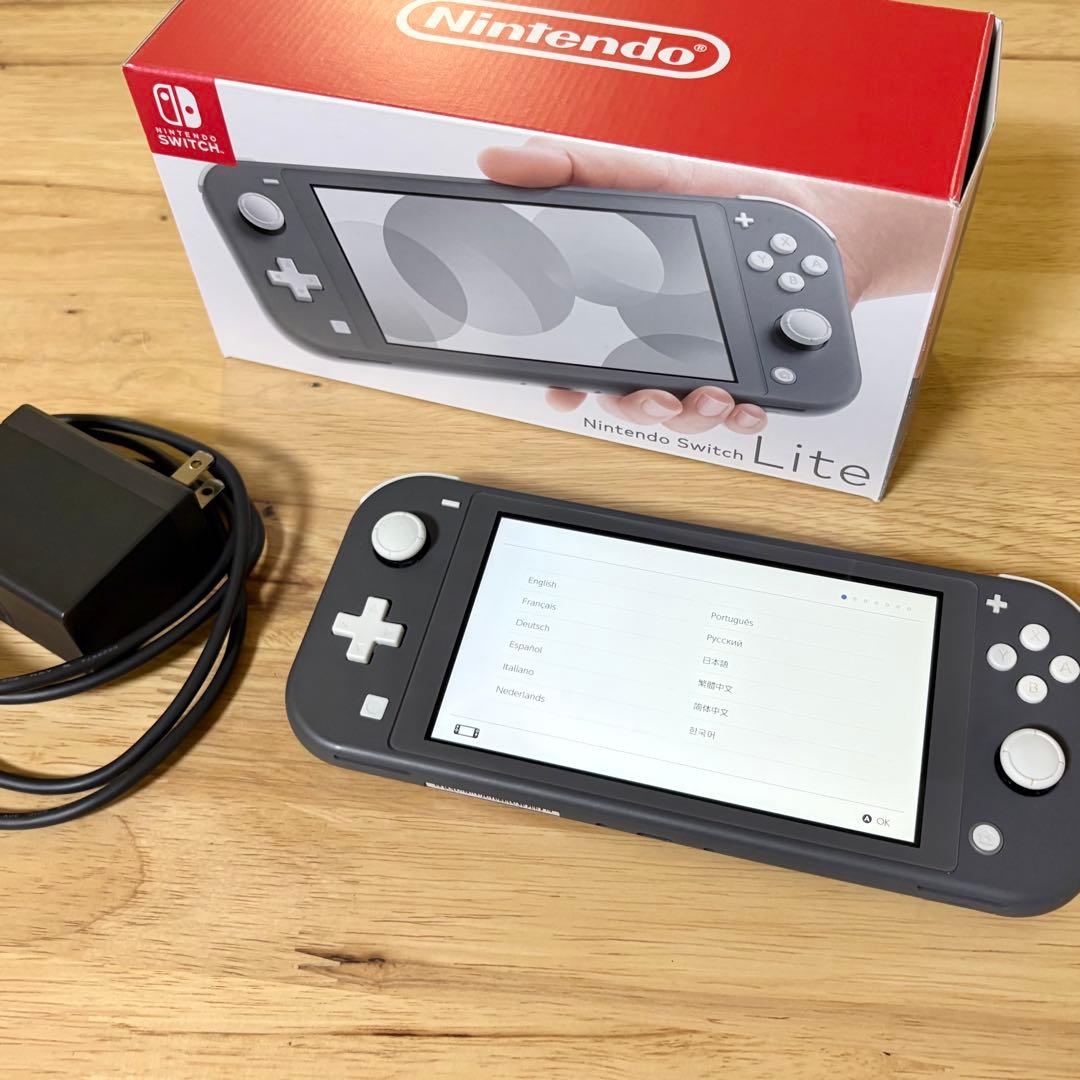 Nintendo Switch Lite グレー 本体（箱、充電器付き）