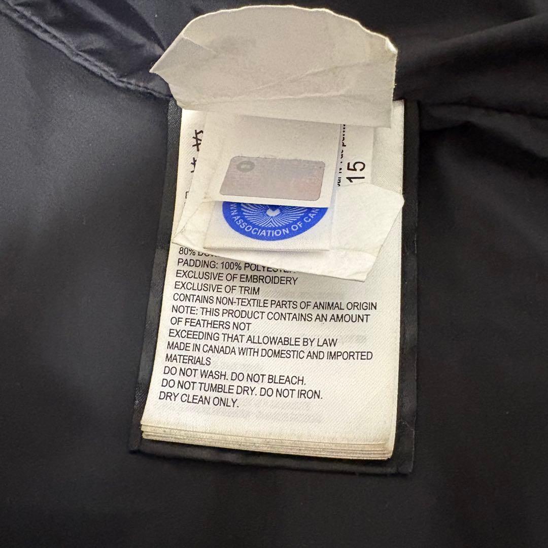 カナダグース ダウンベスト L ブラック 4154M ホログラム ワッペン