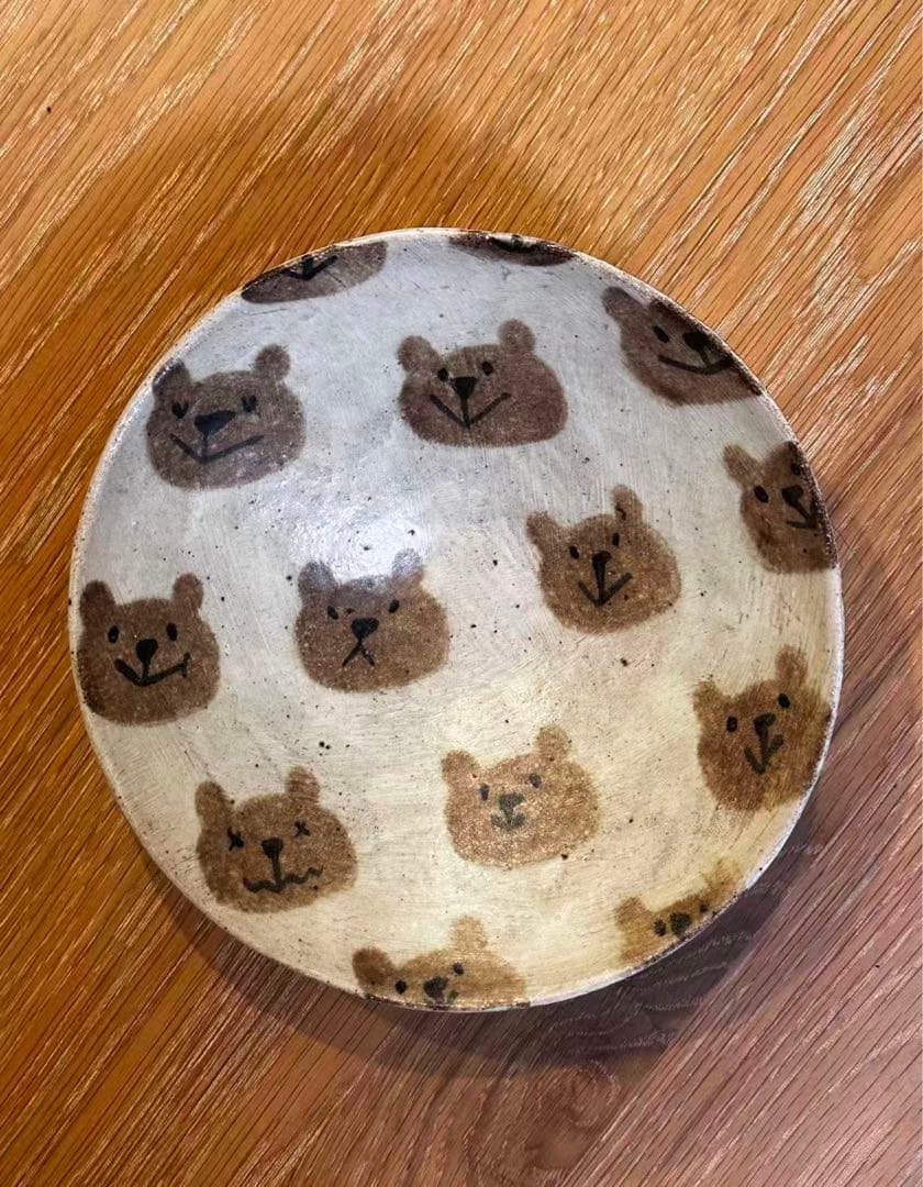 新品未使用　岡村友太郎さん　くま鉢　食器　作家器　お皿