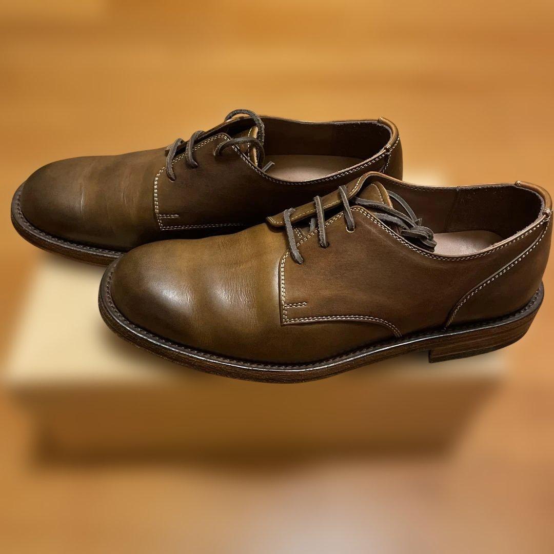 送料込み 新品 MOTO レザーシューズ プレーントゥ ブラウン サイズ2