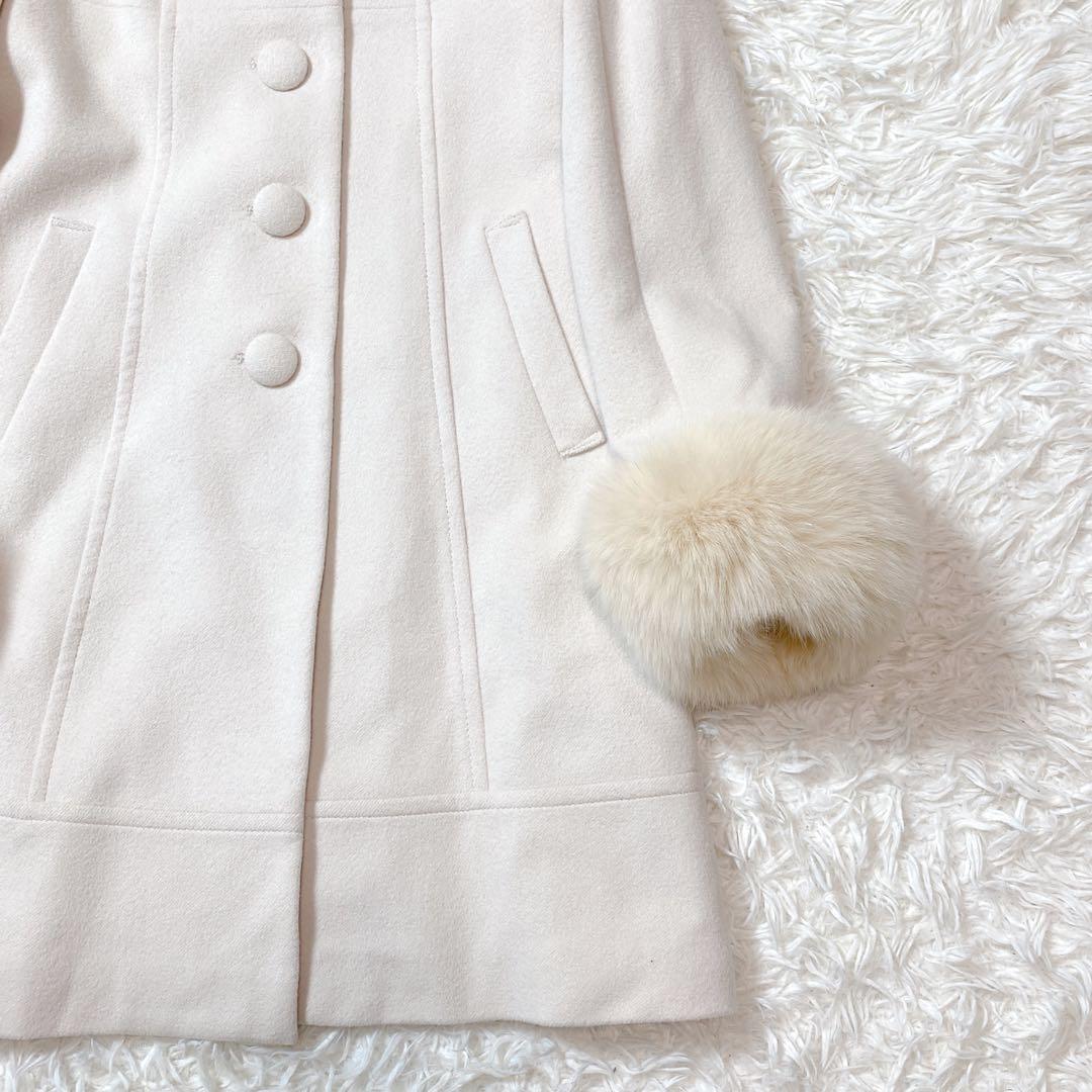 【新品タグ付】定価5.8万円　アプワイザーリッシェ　コート　アンゴラ混　ファー