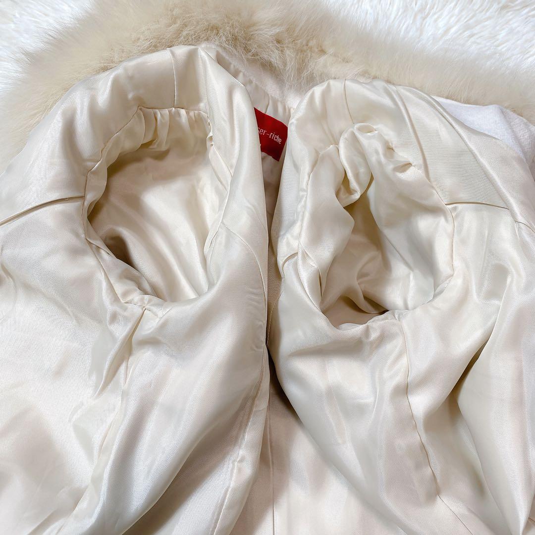 【新品タグ付】定価5.8万円　アプワイザーリッシェ　コート　アンゴラ混　ファー