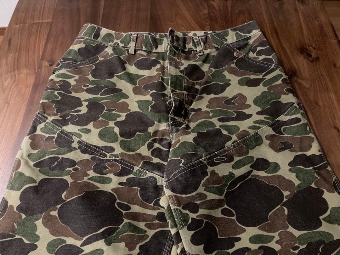 90s Carhartt camouflage duckpants USA製