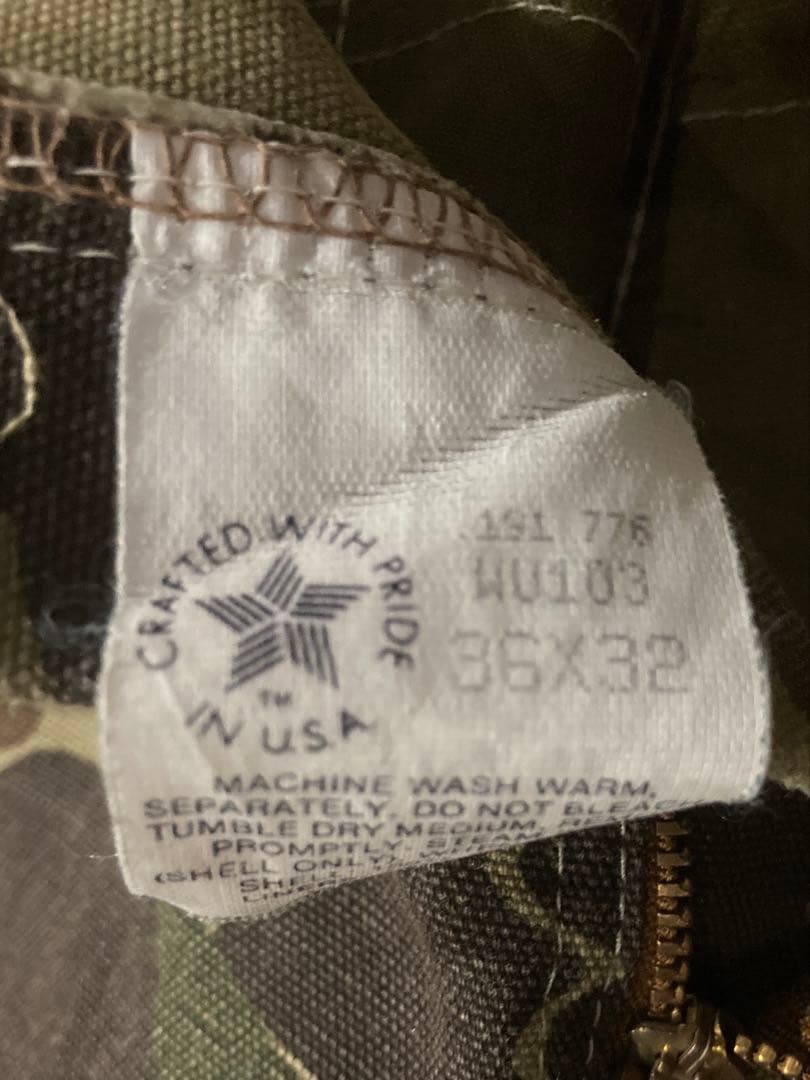 90s Carhartt camouflage duckpants USA製