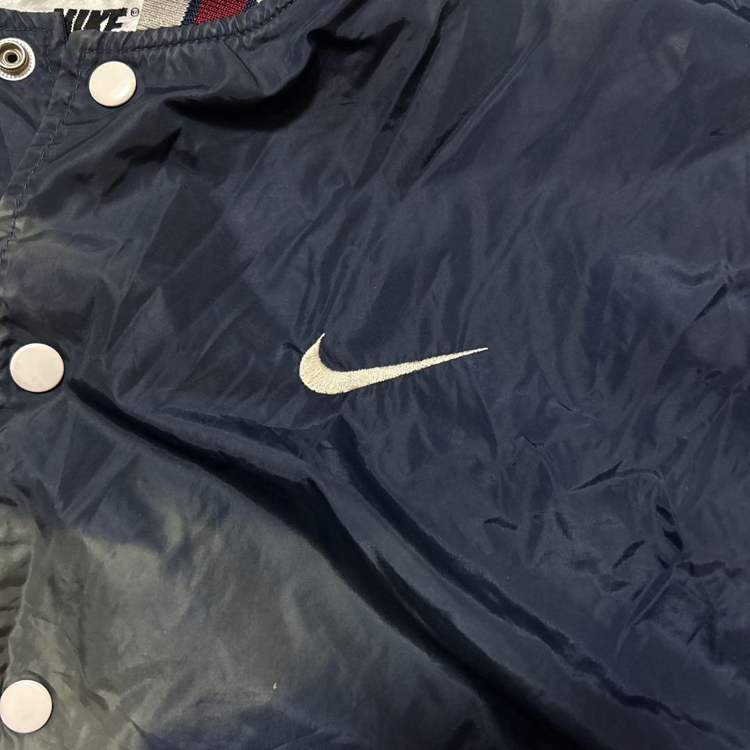 90s NIKE ナイキ　ナイロンスタジャン　ナイロンジャケット ネイビー M