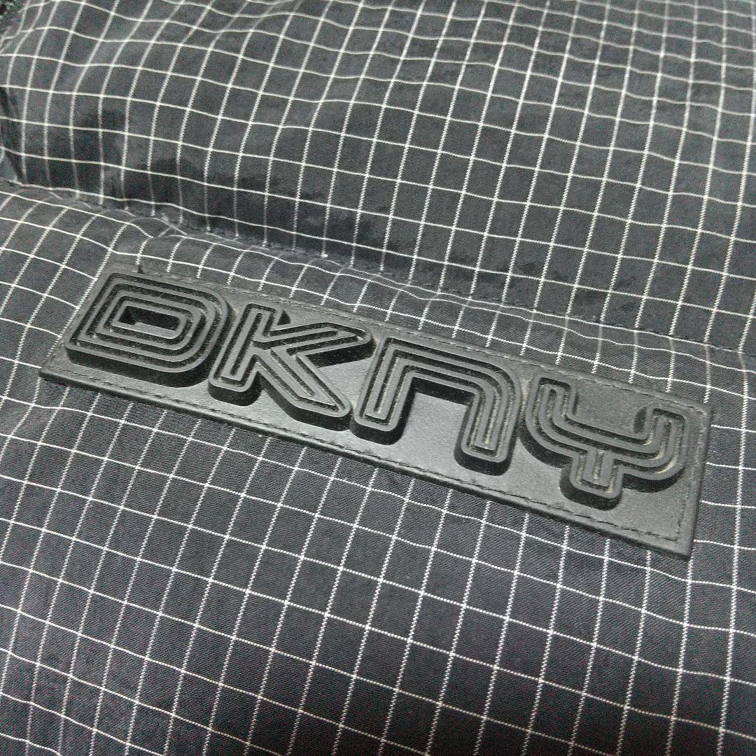 DKNY ダウンベスト 90s Down Vest Mサイズ 黒 格子柄