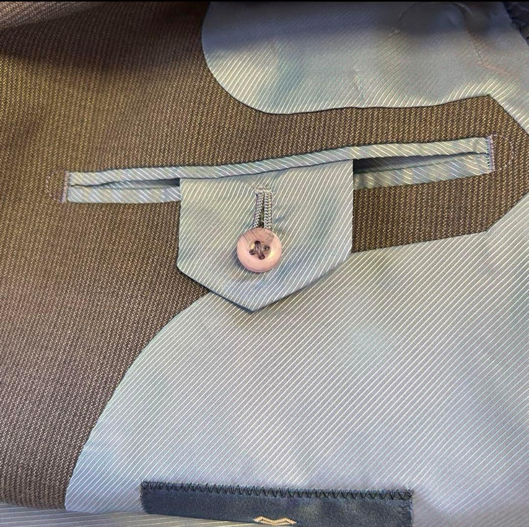 【美品】MARIO VALENTINO グレー スーツ A5 2パンツ