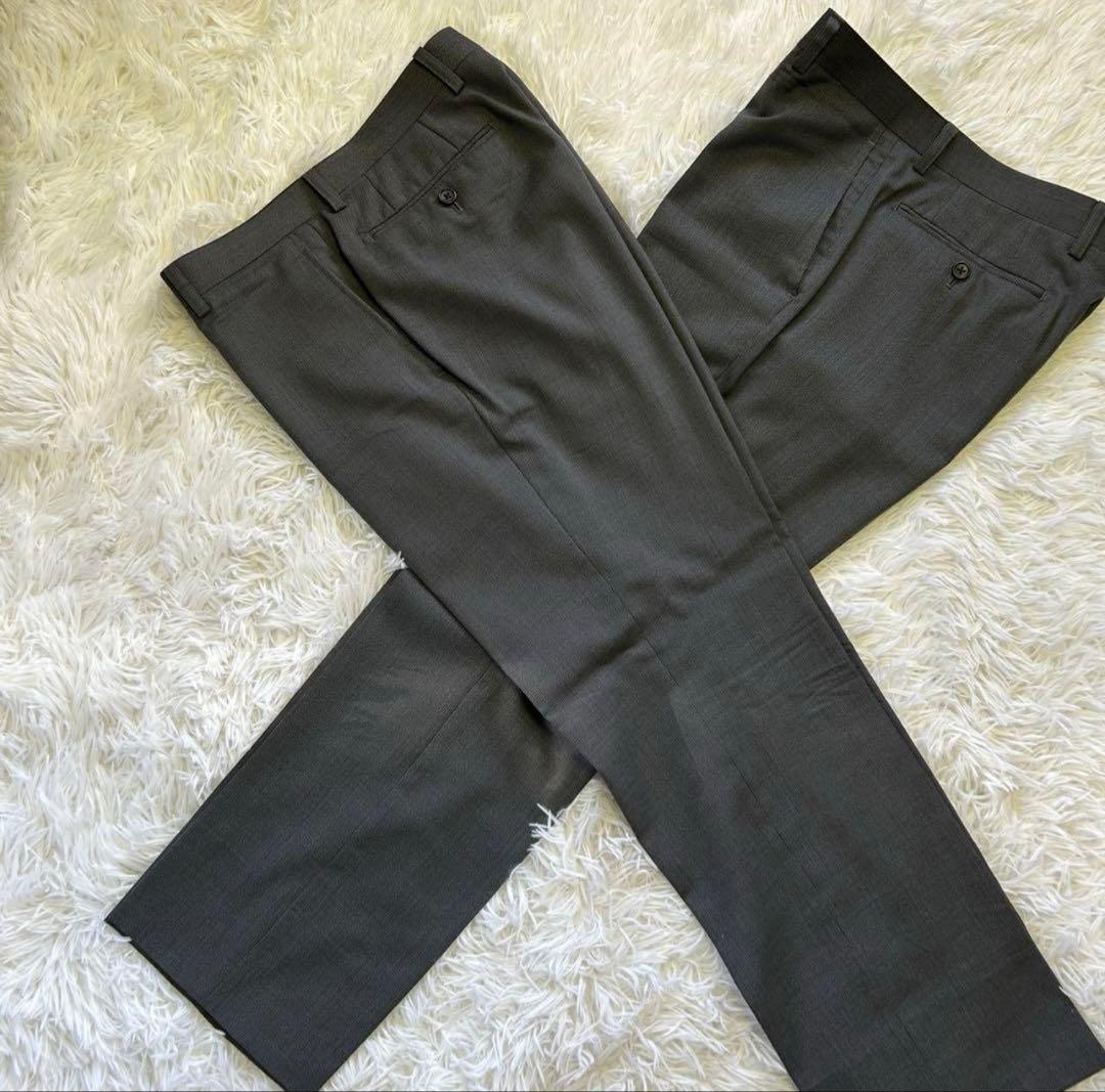 【美品】MARIO VALENTINO グレー スーツ A5 2パンツ