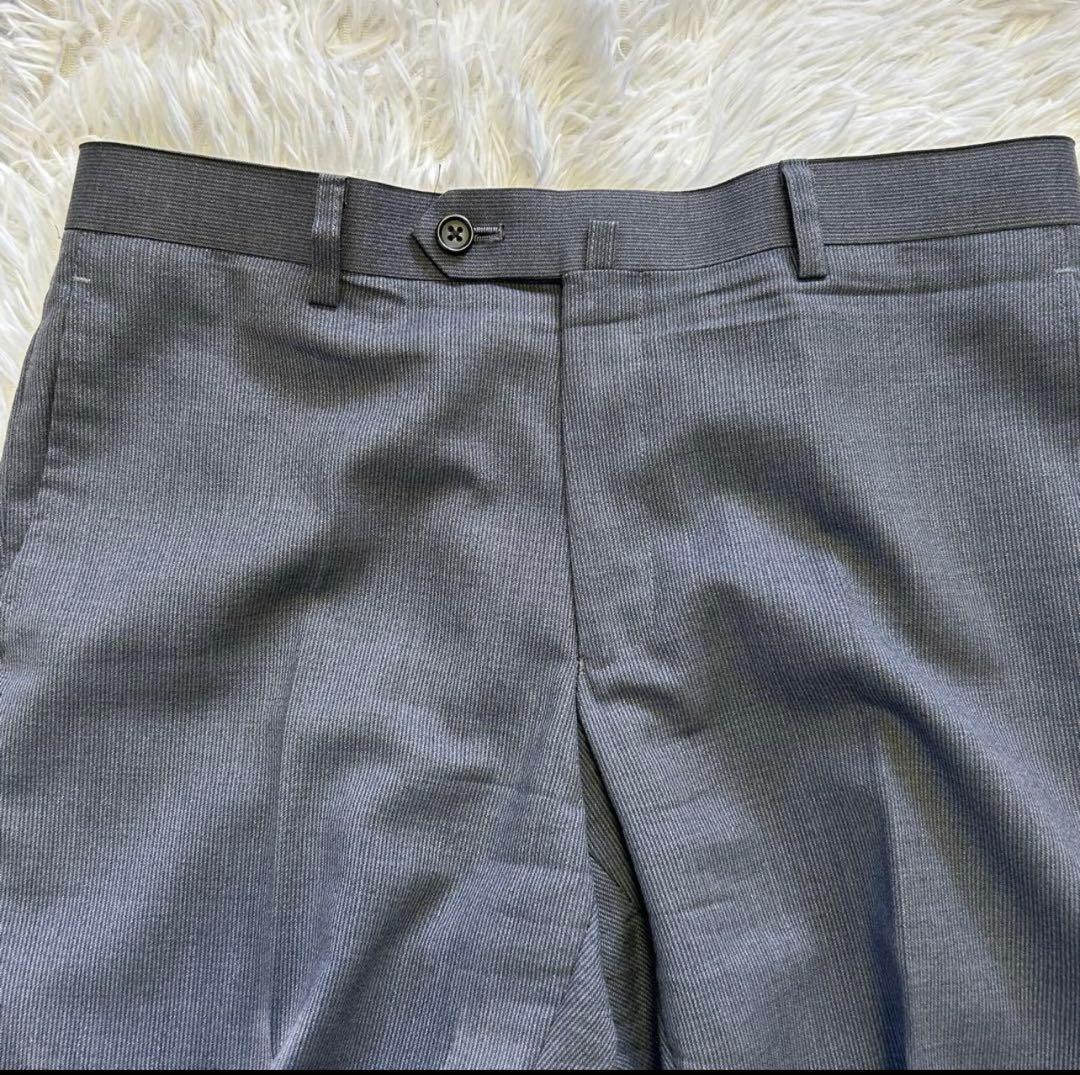 【美品】MARIO VALENTINO グレー スーツ A5 2パンツ