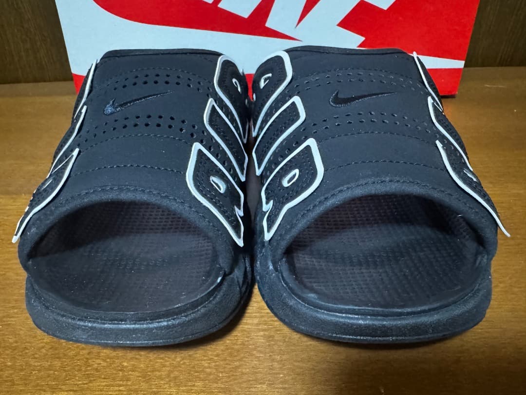 NIKE 26cm エア モア アップテンポ スライド ナイキ ブラック