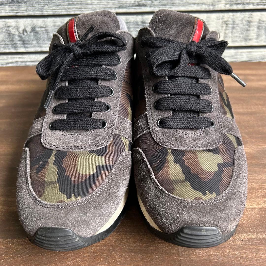 PRADA プラダ　カモフラージュ スエード スニーカー 24.0cmイタリア製