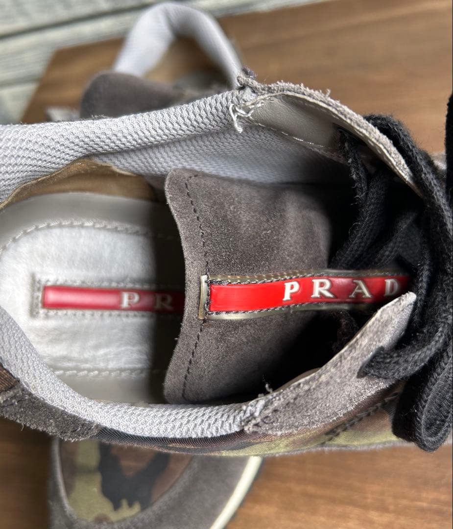 PRADA プラダ　カモフラージュ スエード スニーカー 24.0cmイタリア製