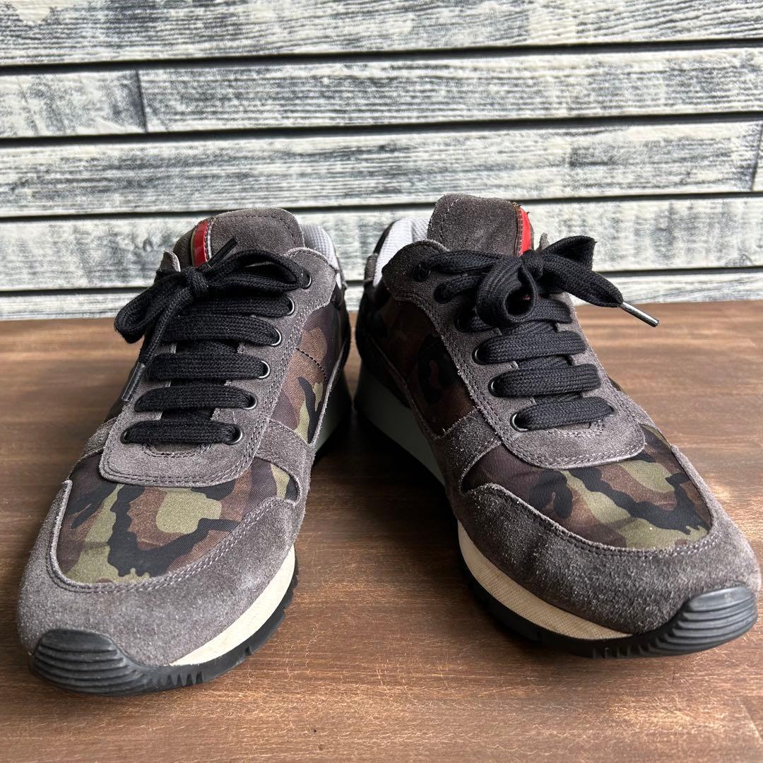 PRADA プラダ　カモフラージュ スエード スニーカー 24.0cmイタリア製