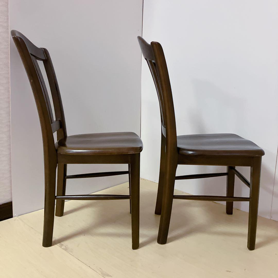 マルニ木工　maruni 木製　ダイニングチェア　2脚セット　アームレスチェア