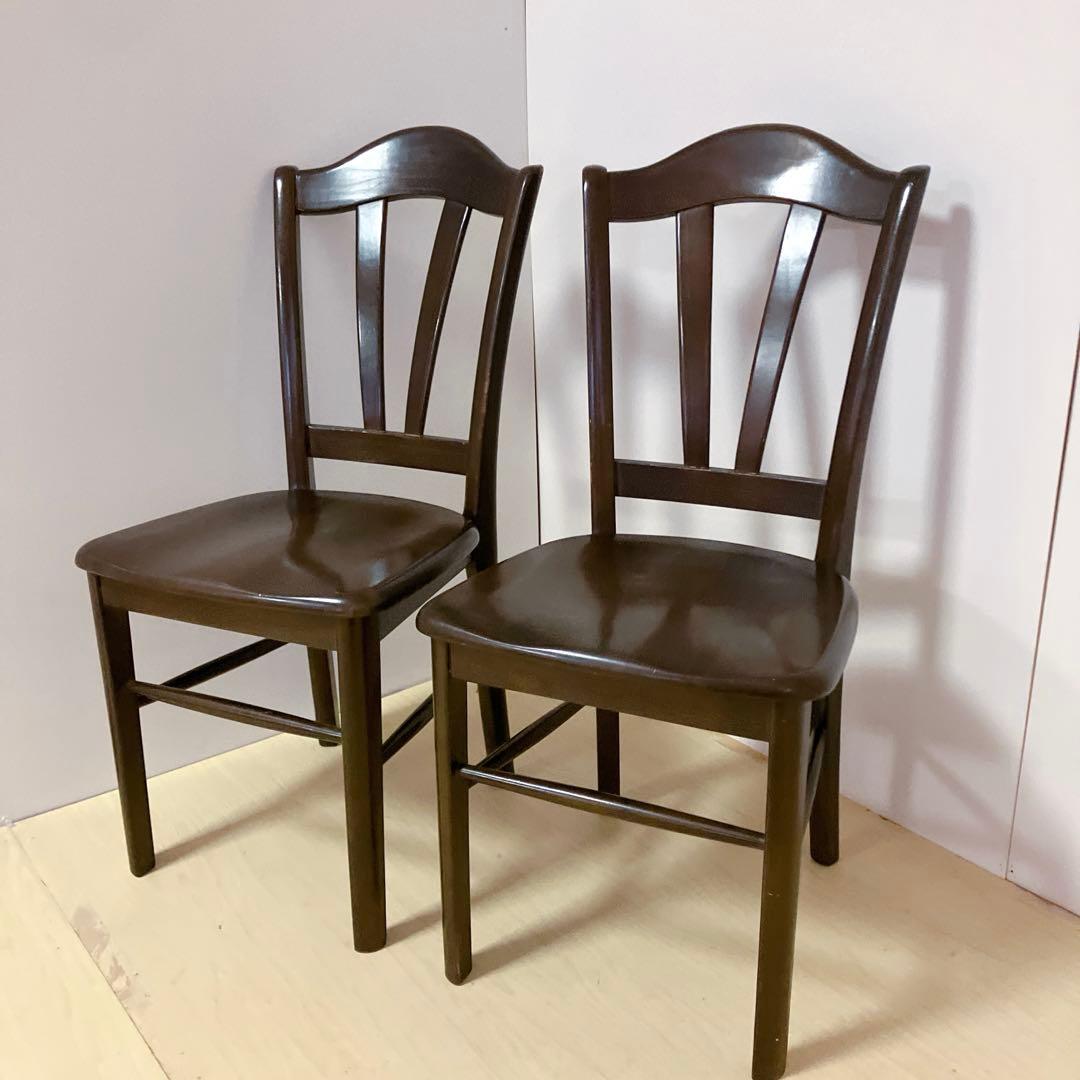 マルニ木工　maruni 木製　ダイニングチェア　2脚セット　アームレスチェア