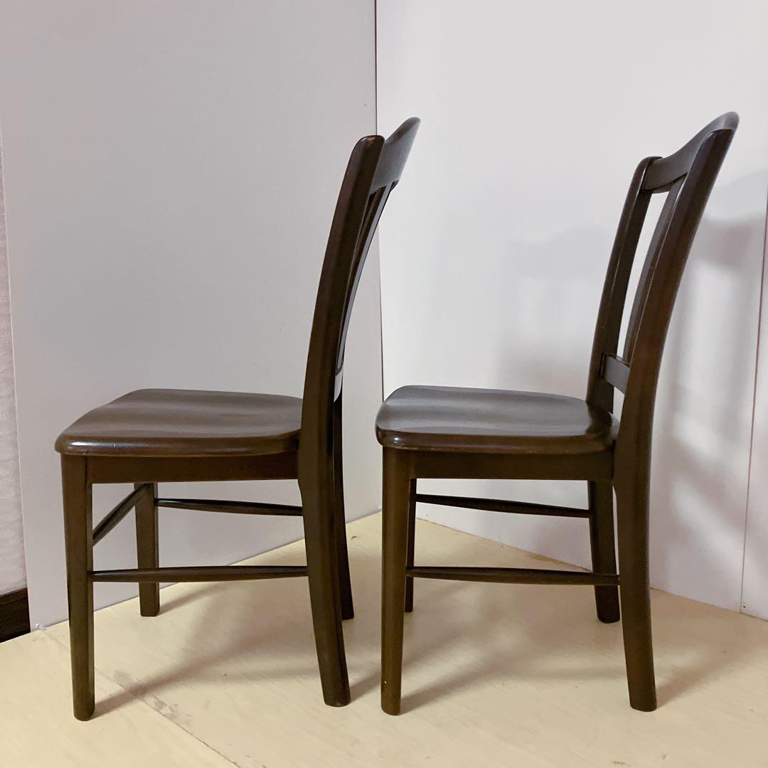 マルニ木工　maruni 木製　ダイニングチェア　2脚セット　アームレスチェア