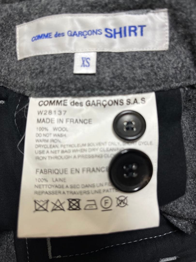 COMME des GARÇONS SHIRT グレーテーパドパンツXS