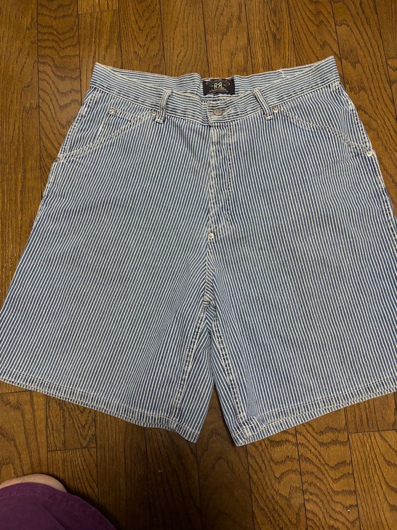 RRL 90年代 三ツ星タグ ヒッコリーショートパンツ USA製
