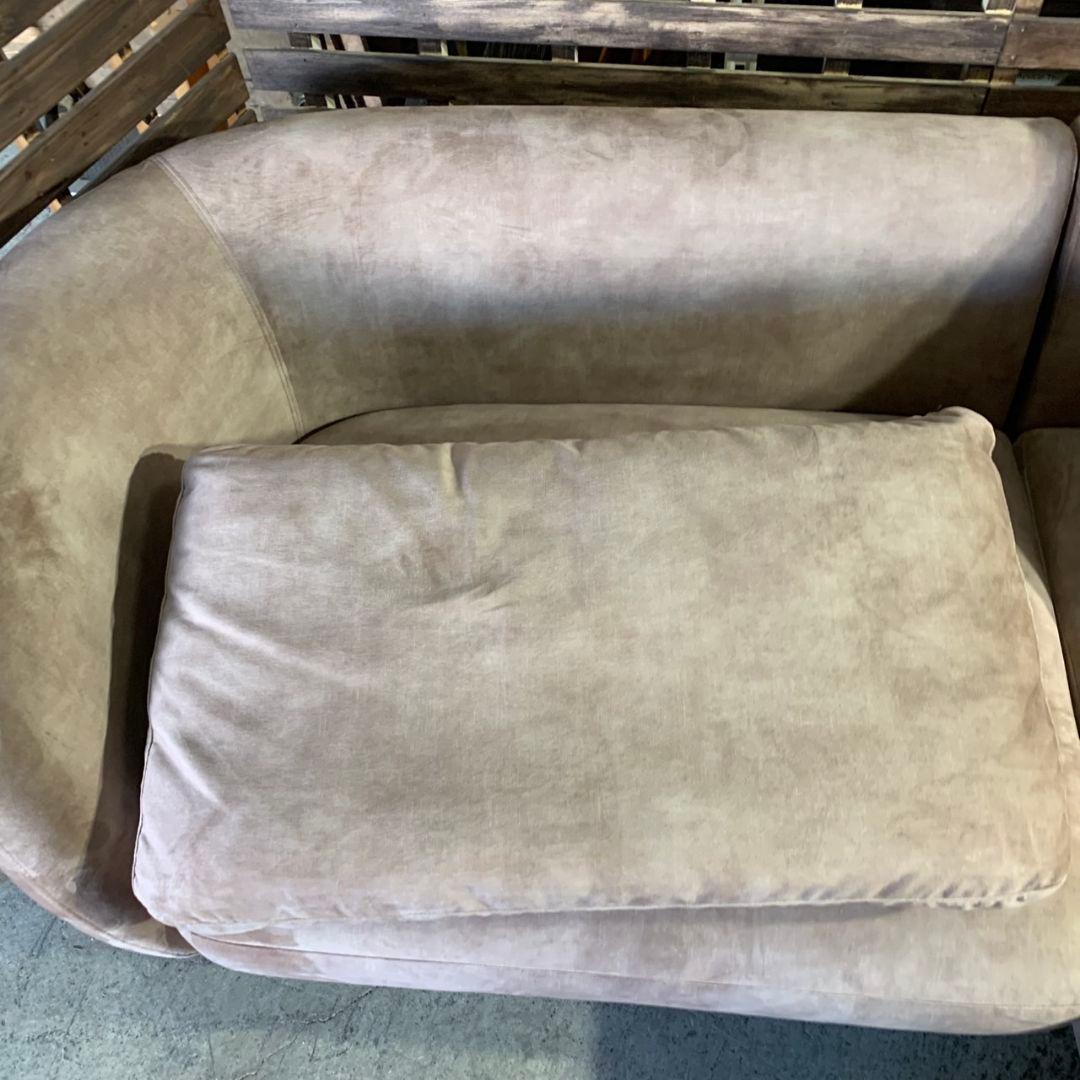 J446\" 現状品 ファブリック カウチソファ 右カウチ ブラウン