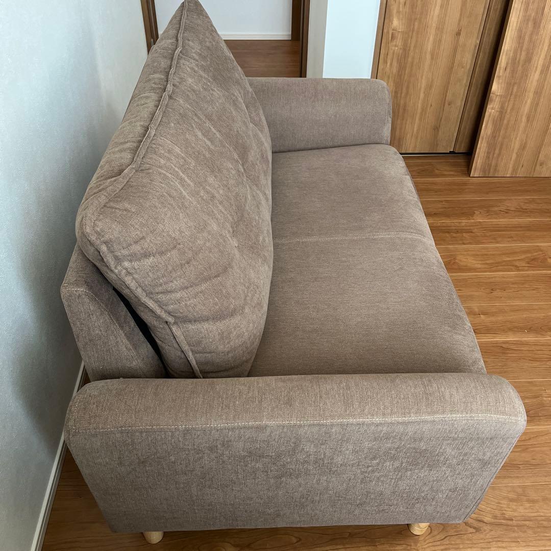 2人がけソファ ブラウン【送料込】