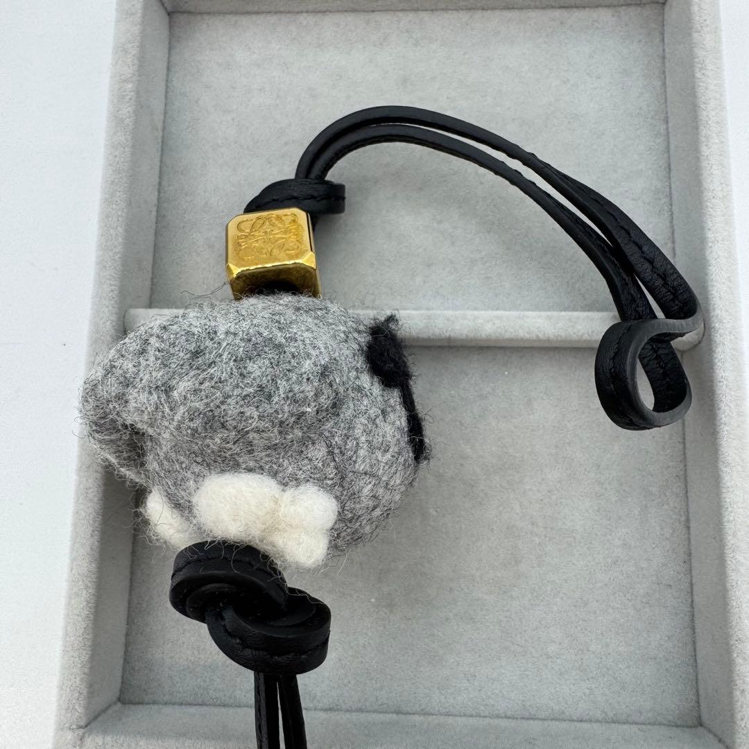 【箱付き】LOEWE バッグチャーム　フクロウ　フェルト　レザー