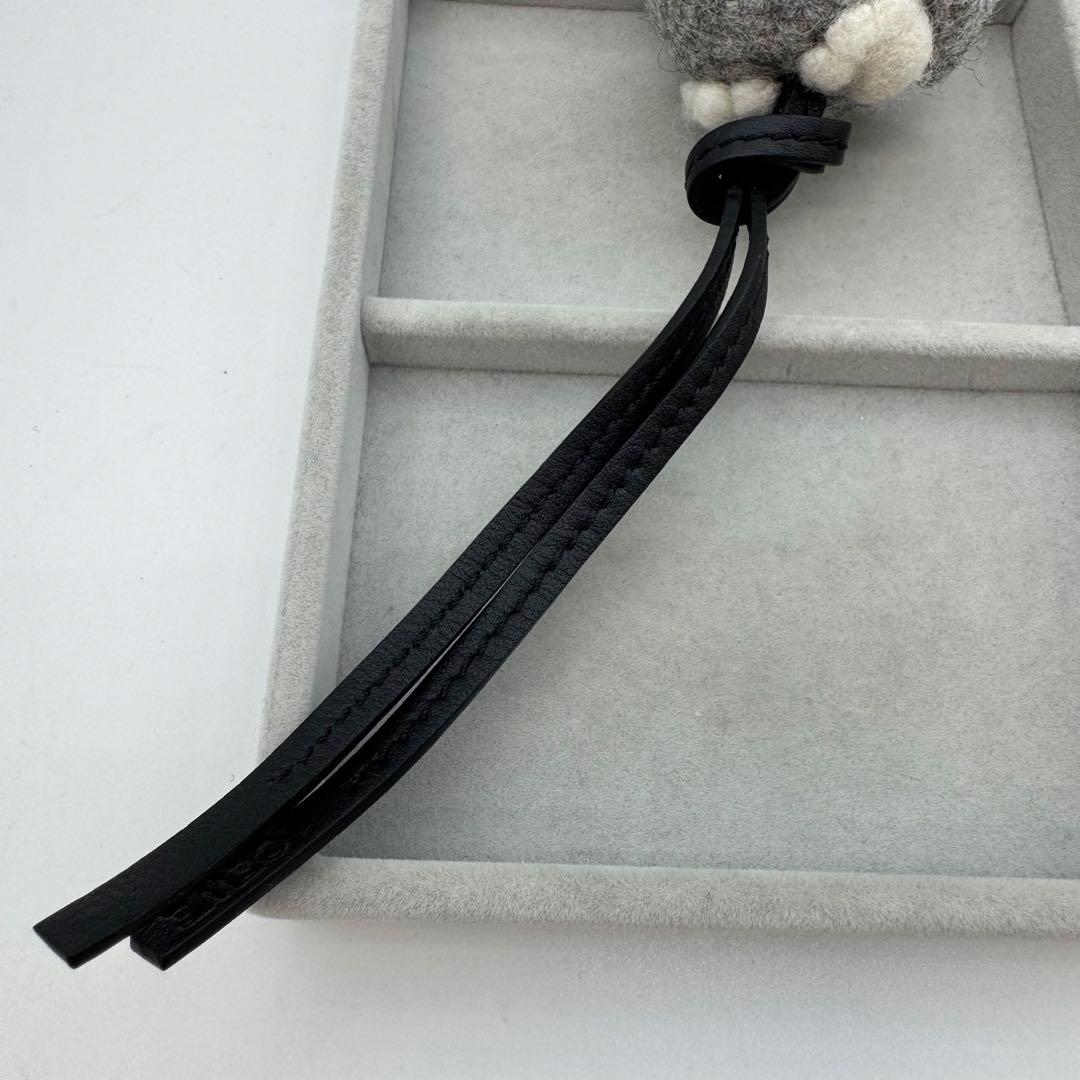 【箱付き】LOEWE バッグチャーム　フクロウ　フェルト　レザー