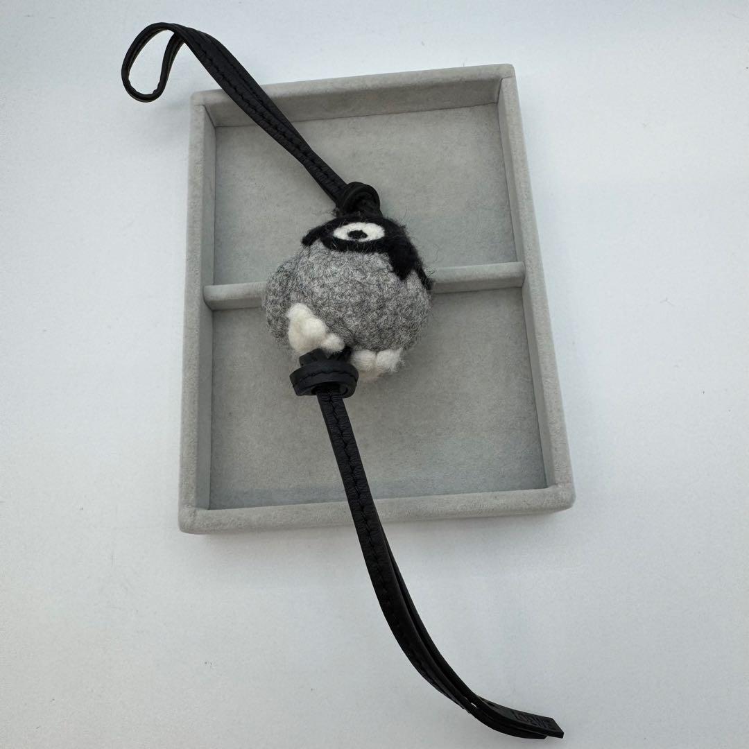 【箱付き】LOEWE バッグチャーム　フクロウ　フェルト　レザー
