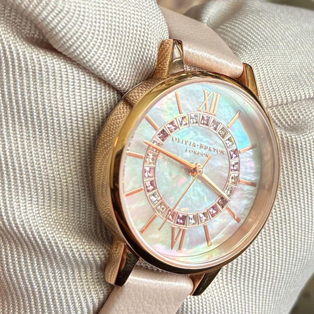 オリビアバートン 腕時計 ワンダーランド レインボー ピンク 稼働中