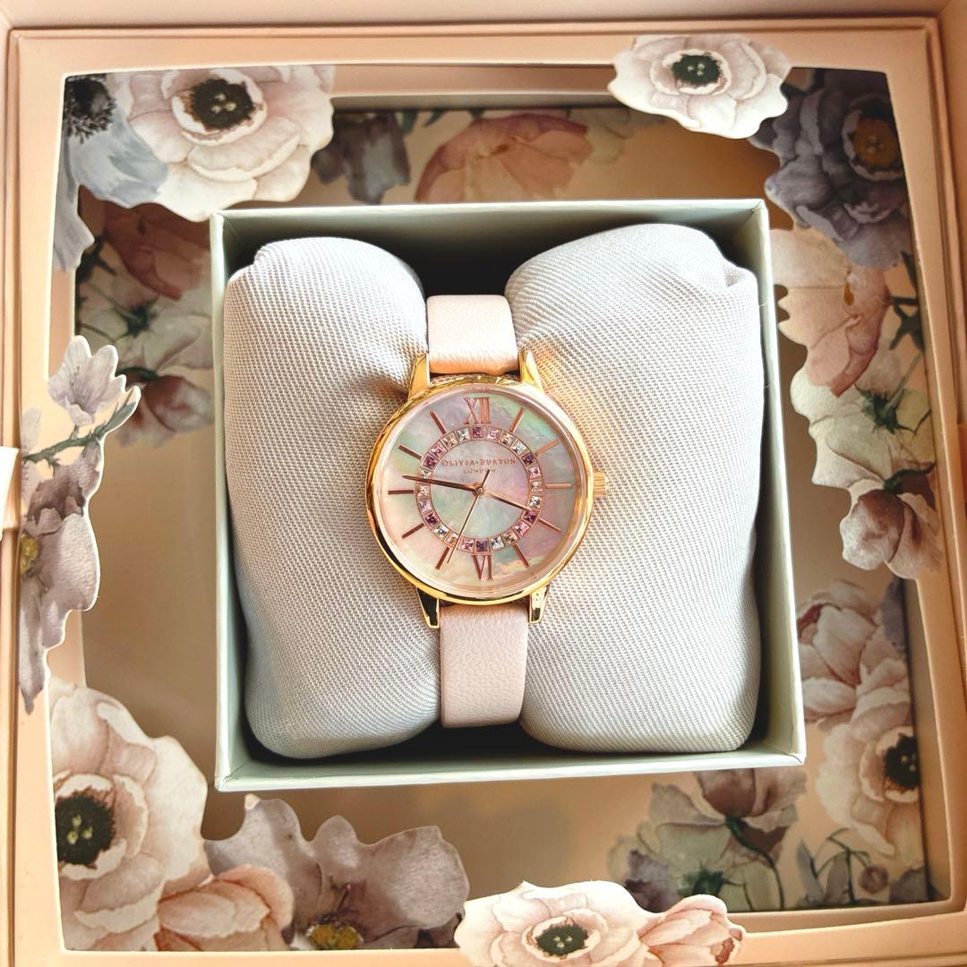 オリビアバートン 腕時計 ワンダーランド レインボー ピンク 稼働中