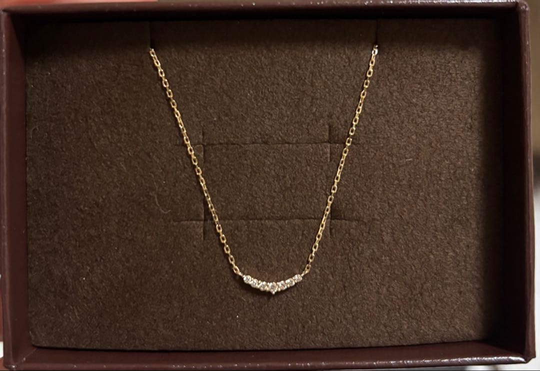 アガット K10 ダイヤモンド ネックレス