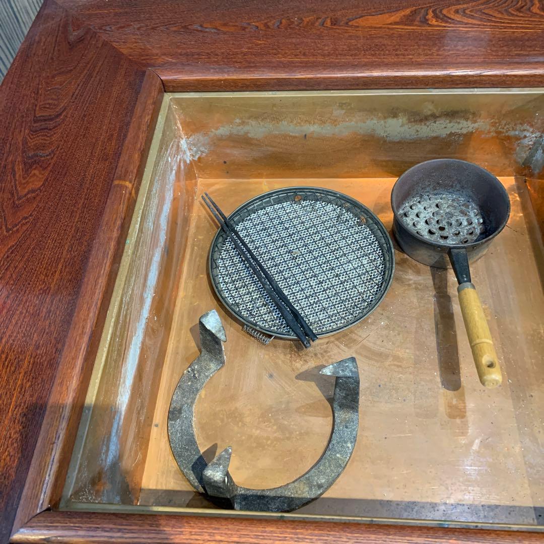 囲炉裏テーブル　レトロ　付属品有り！