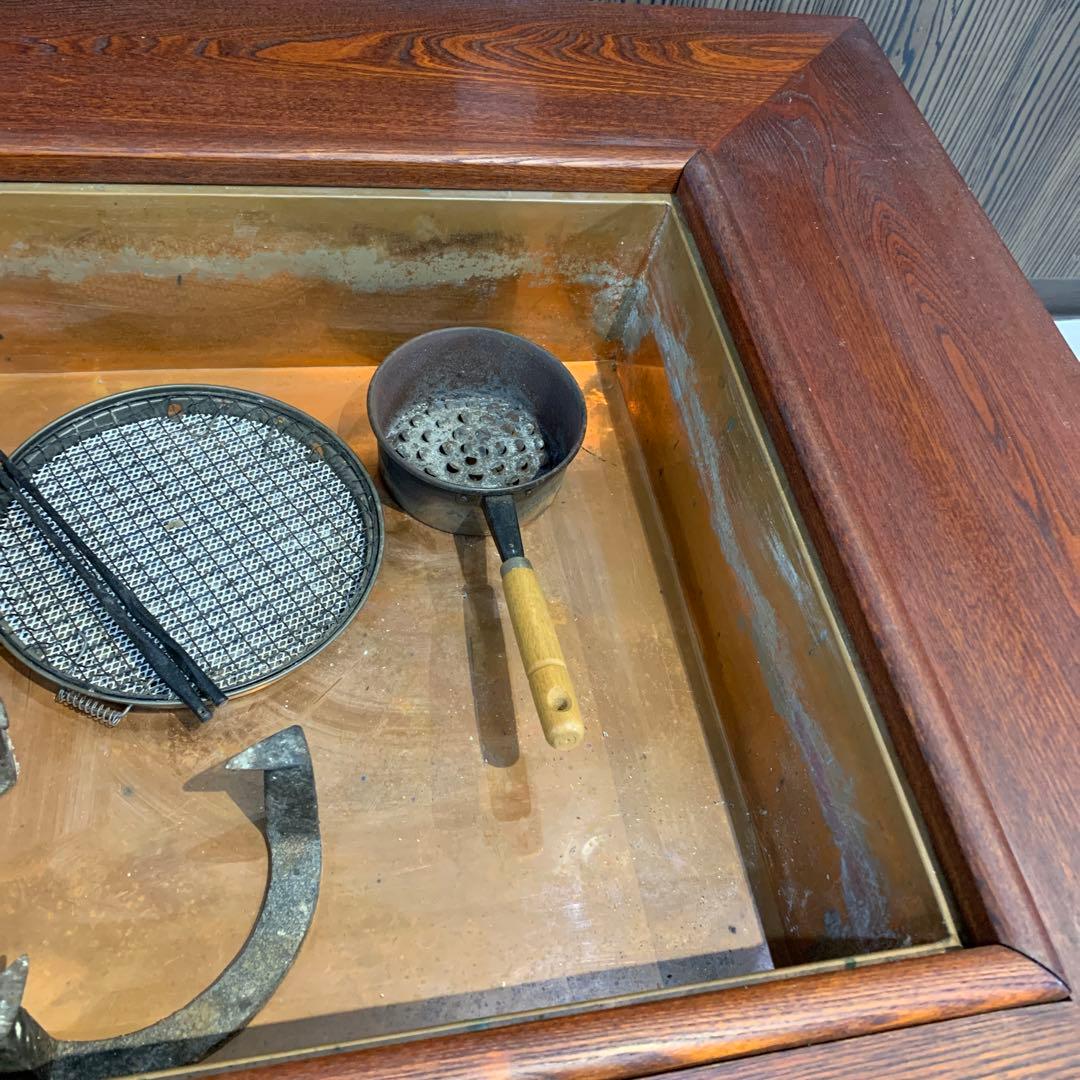 囲炉裏テーブル　レトロ　付属品有り！