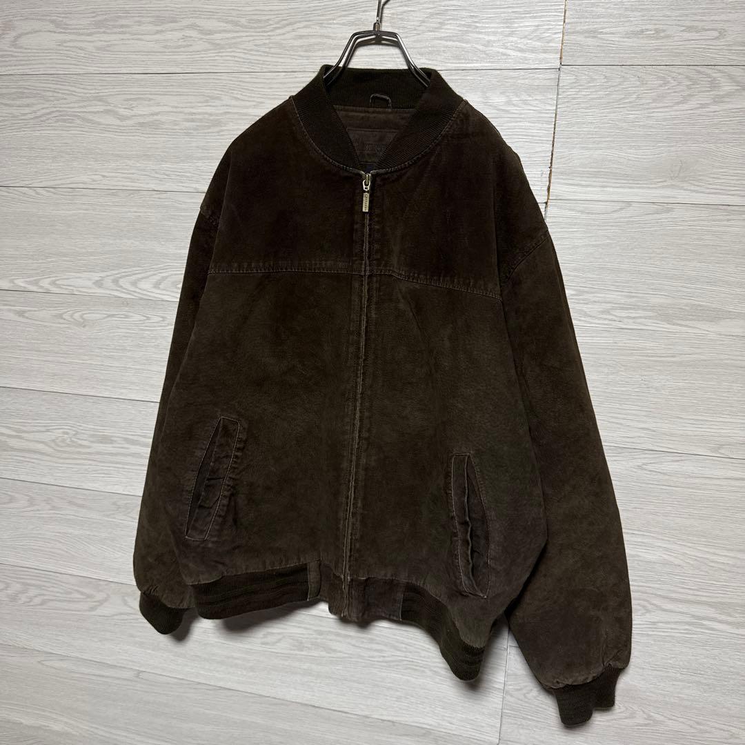 00s ABERDEEN スエード 本革 中綿 MA-1 ドリズラー ブルゾン