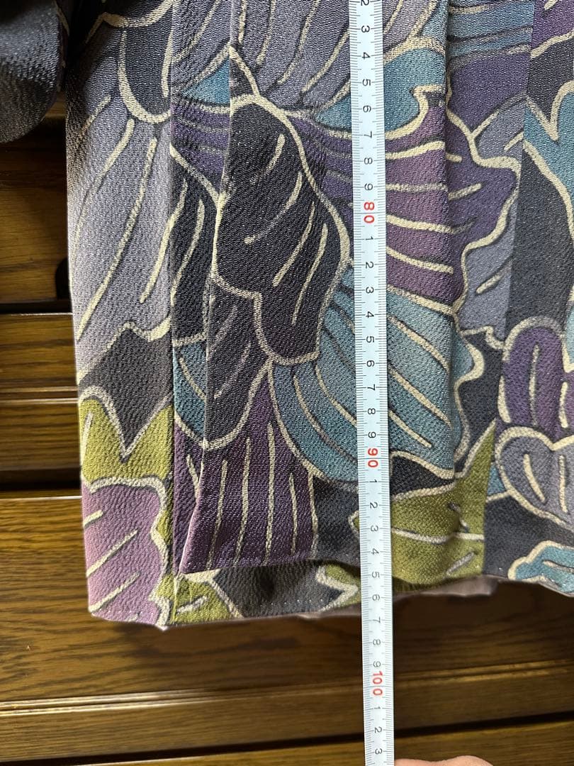 正絹 二部式着物 花柄 セパレート