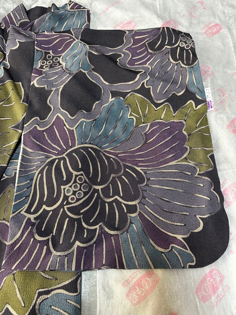 正絹 二部式着物 花柄 セパレート