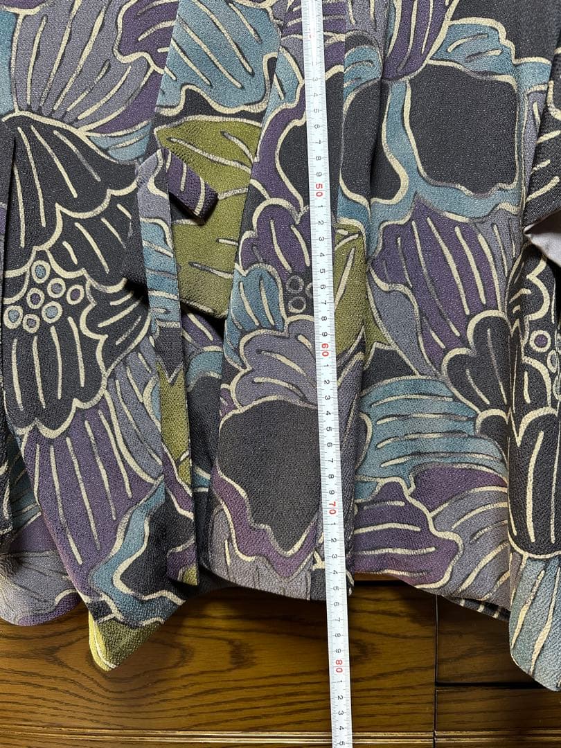 正絹 二部式着物 花柄 セパレート