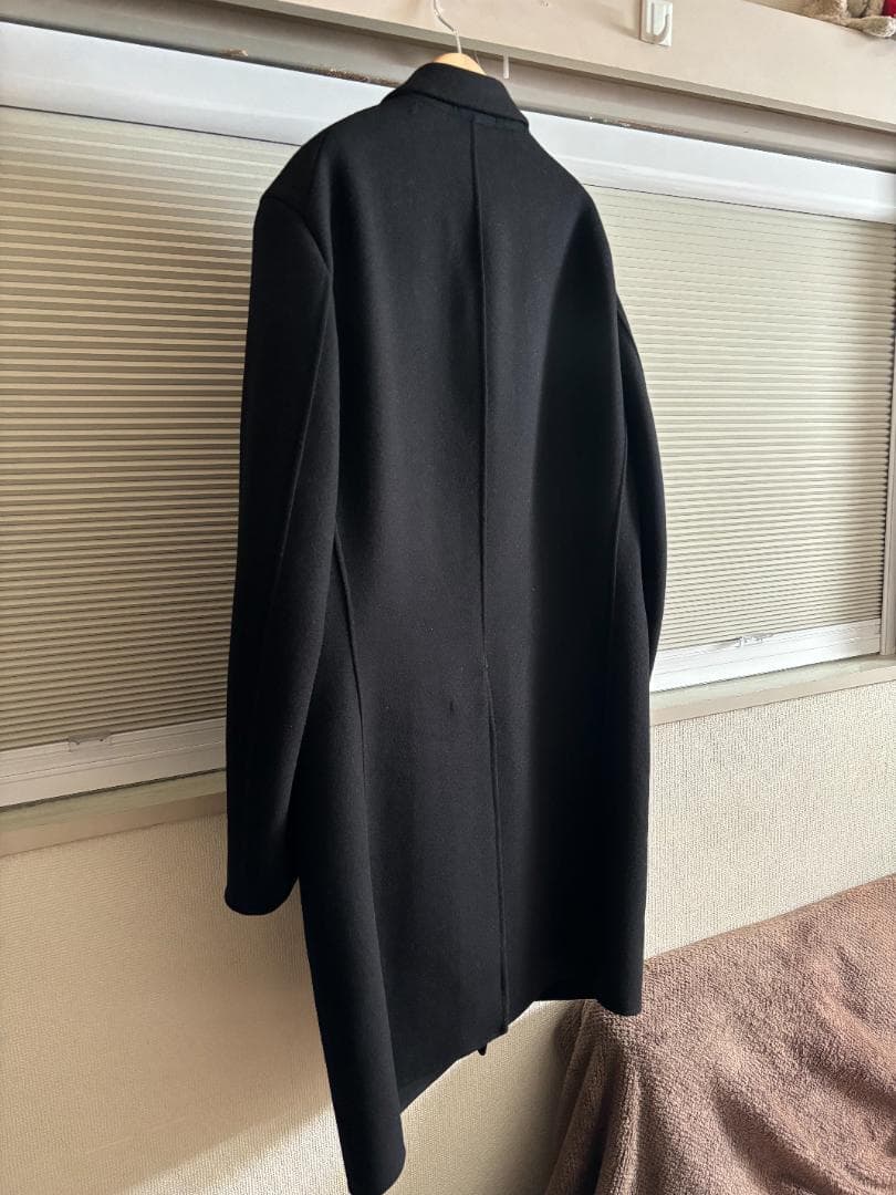 【希少XL】UNIQLO＋J ウールブレンドチェスターコート XLブラック