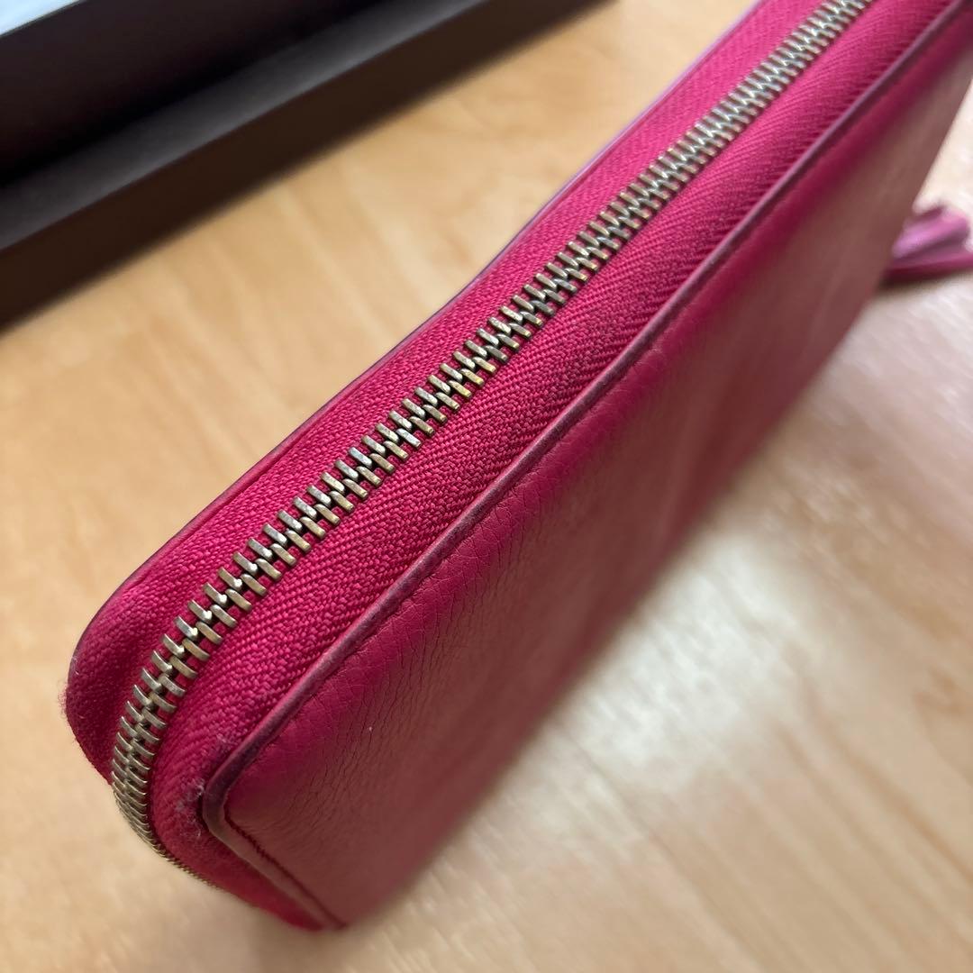 GUCCI グッチ ラウンドファスナー 長財布 SOHO ピンク ウォレット