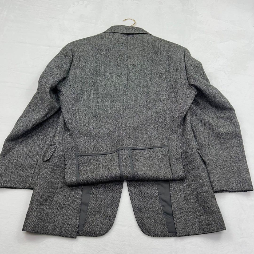 E475 M A5 バーバリー 3ピース ツイード リバーシブル スーツ メンズ