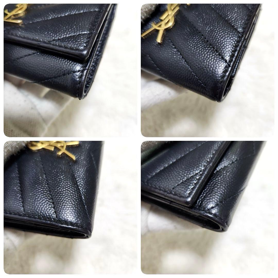 ✨極美品✨サンローラン　キーケース　6連　カサンドラ　キルティング　ブラック