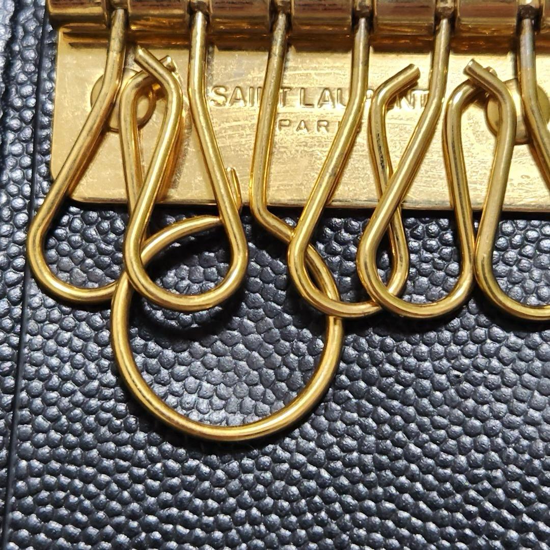 ✨極美品✨サンローラン　キーケース　6連　カサンドラ　キルティング　ブラック