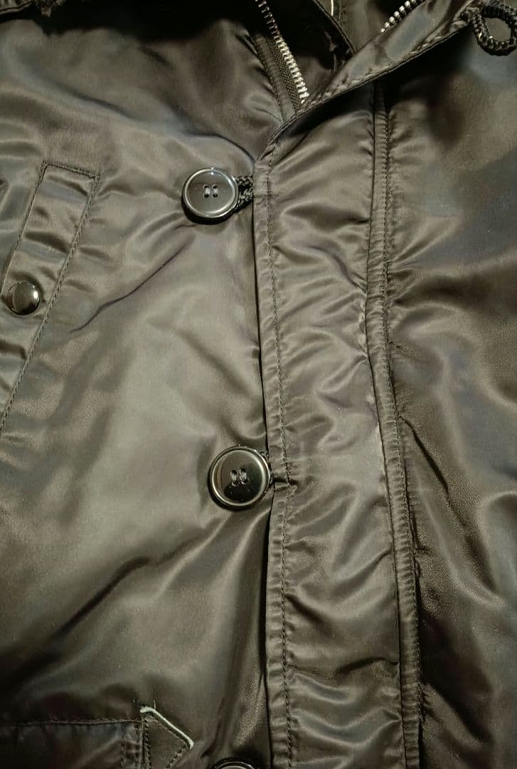 ALPHA N-3B タイトモデル 黒 フード付き ミリタリージャケット