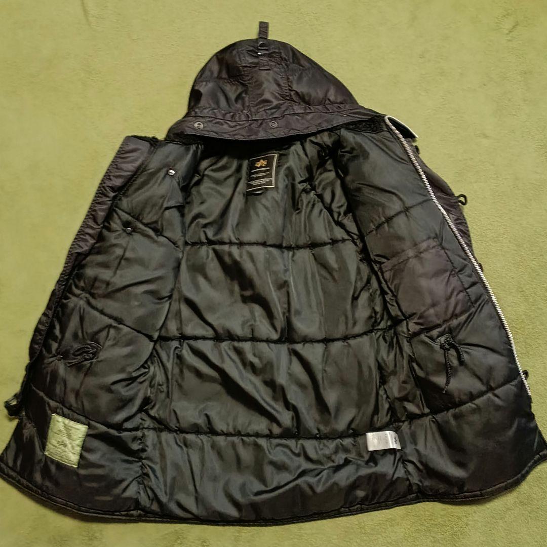 ALPHA N-3B タイトモデル 黒 フード付き ミリタリージャケット